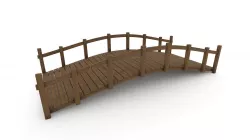 Simple Wooden Bridge 3D model
