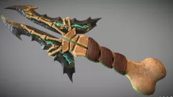Skeleton dagger Low-poly 3D model