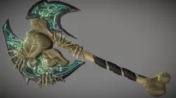 Skelton Axe Low-poly 3D model