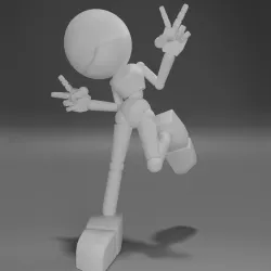 Sonic base model Female 3D model