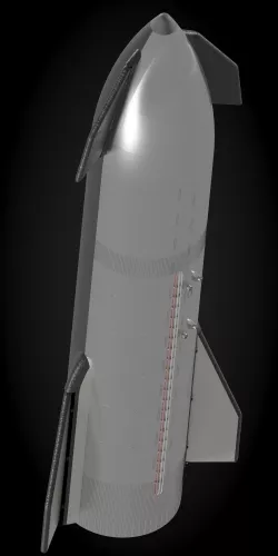 SpaceX Starship rocket 3D model
