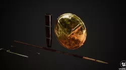 Spartan Weapon Kit Low-poly 3D model
