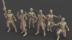 star wars legion miniatures rebel pilots 3D model