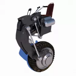 Steampunk motorcycle 3D model