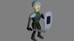 Swordsman Character Low-poly 3D model