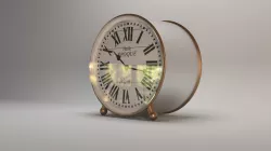 Table Vintage Steampunk Gothic Table Clock 3D model