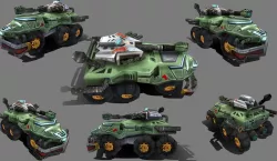 Tank Boss AT Low-poly 3D model