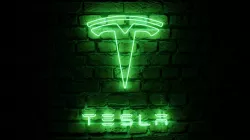 Tesla Logo Neon Pipe Style 3D model