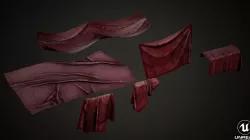 Textile Props rag Low-poly 3D model