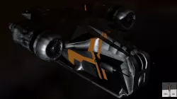 The Mandalorian Razor Crest spaceship Low-poly 3D model