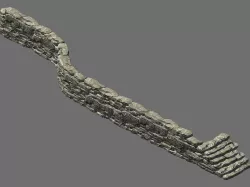 Topography-Embankment-River Dam 33 3D model