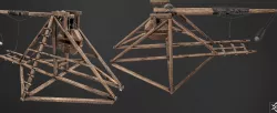 Trebuchet  Low-poly 3D model