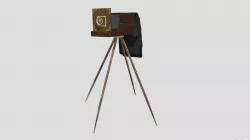 tripod old camera  3D model