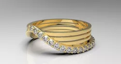 twist shank ring 3D model
