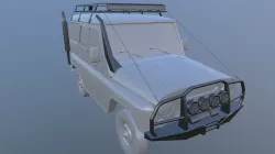 UAZ offroad kit WITHOUT CAR Low-poly 3D model