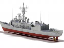 USS Fahrion FFG22 OHP class frigate 3D model