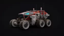 Vehicle Mars Green Rover 8K TEXTURES Low-poly 3D model