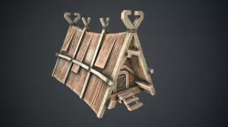 Viking House  Low-poly 3D model