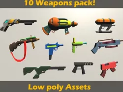 Weapons Pack Low-poly 3D model