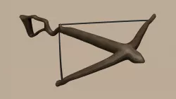 Wood Crossbow - Simple Weapon Low-poly 3D model