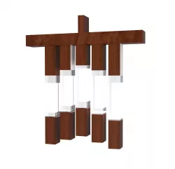 Wooden Lighting Low-poly 3D model