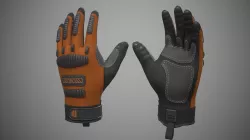 Work Gloves Low-poly 3D model