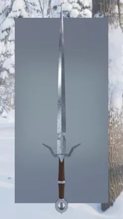 Zireal Sword The Witcher 3 Low-poly 3D model
