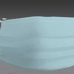3 ply surgical face mask 3D model