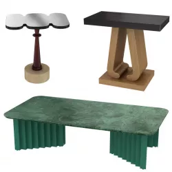 3 tables collection 3D model