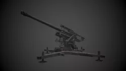 88mm Flak  88mm Flukabwehrkanone  3D model