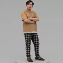 A Relaxed  Young Man With Arms Crossed  3D model