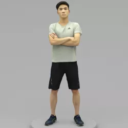 A Young Man With Arms Crossed  3D model