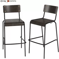 Agape Bar Stool Industry West 3D model