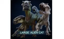 Alien Cat Low-poly 3D model