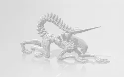 Alien figurine 3D print model 3D model