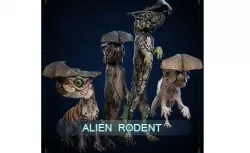Alien Rodent Low-poly 3D model