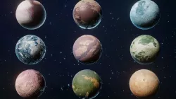 Alien Sci-Fi Planets 3D Models Pack Low-poly 3D model
