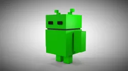 Android Robot - Voxel Low-poly 3D model