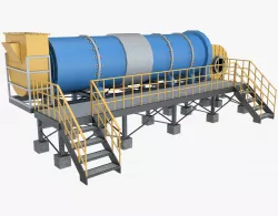 Asphalt Plant Dryer Machine 3D model