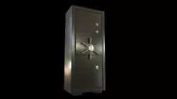 bank safe Low-poly 3D model