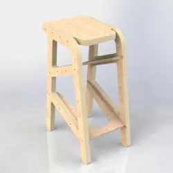 Bar stool 3D model