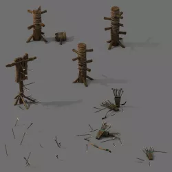 Barracks - arrows 3D model