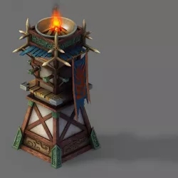 Barracks - beacon towers 3D model