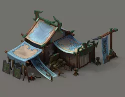 Barracks - tents 3D model