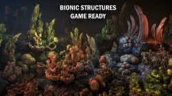 Bionic structures Low-poly 3D model