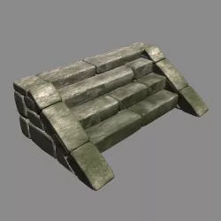 Blacksmith shop - stone ladder 01 3D model
