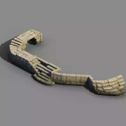 Blacksmith shop - stone ladder 02 3D model