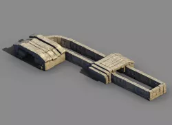 Blacksmith shop - stone ladder 03 3D model