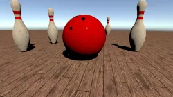 Bowling Ball And Pins Set Low-poly 3D model