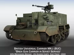 Bren Gun Carrier - BUC - Russian Army 3D model